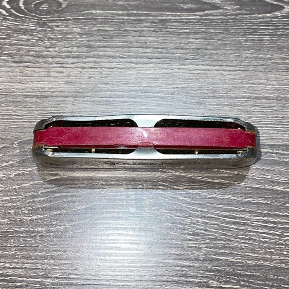 VINTAGE M. HOHNER GOLDEN MELODY Harmonica Key C Size 4”- 4.5” - Picture 4 of 8